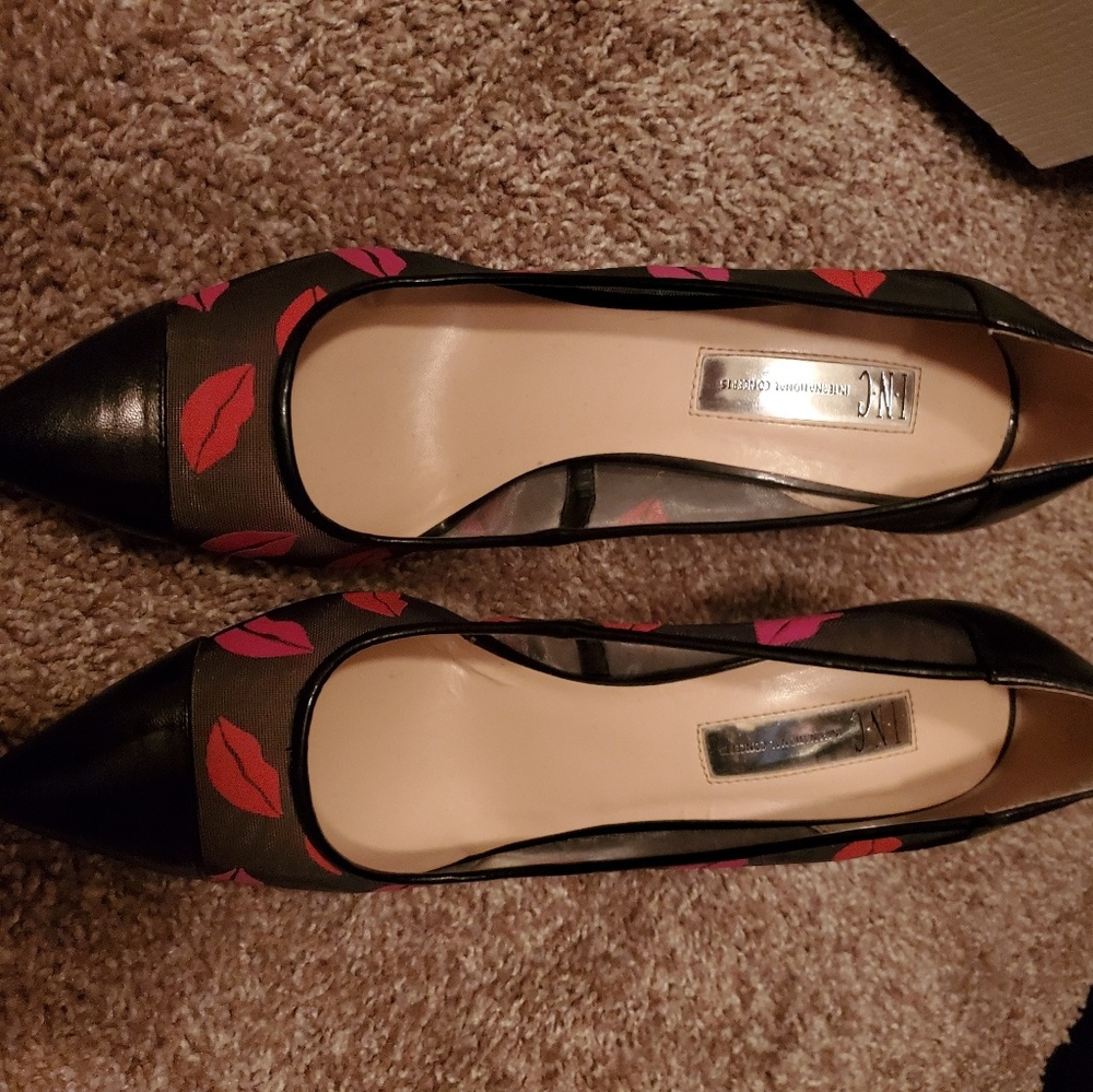 Inc kiss mesh heels